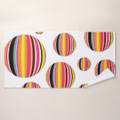 abstracte gestreepte regendruppels naadloos patroo badhanddoek (Badhanddoek)