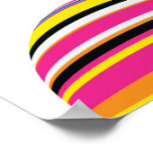 abstracte gestreepte regendruppels naadloos patroo poster (Hoek)
