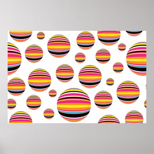 abstracte gestreepte regendruppels naadloos patroo poster (Voorkant)