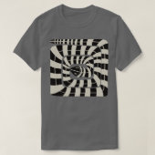 Abstracte gestreepte slang t-shirt (Design voorkant)