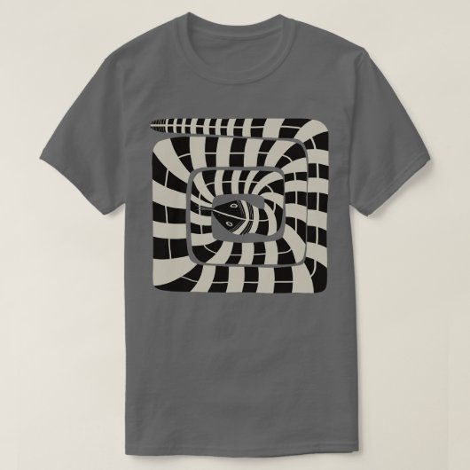 Abstracte gestreepte slang t-shirt (Design voorkant)