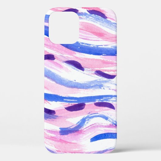 Abstracte gestreepte waterverf achtergrond. Pensee Case-Mate iPhone Case (Achterkant)