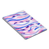 Abstracte gestreepte waterverf achtergrond. Pensee Notitieboek (Rechterzijde)