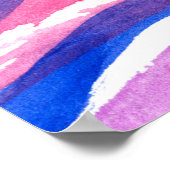Abstracte gestreepte waterverf achtergrond. Pensee Poster (Hoek)