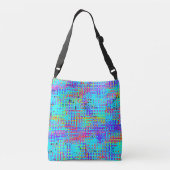 Abstracte gestructureerde chaos crossbody tas (Achterkant)