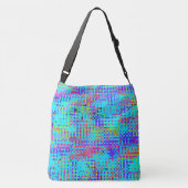 Abstracte gestructureerde chaos crossbody tas (Achterkant)