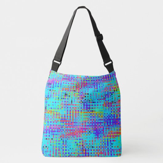 Abstracte gestructureerde chaos crossbody tas (Voorkant)