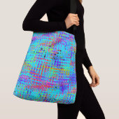 Abstracte gestructureerde chaos crossbody tas (Dichtbij)