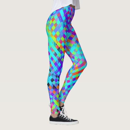 Abstracte gestructureerde chaos leggings (Rechts)