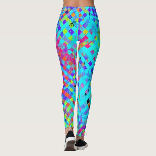 Abstracte gestructureerde chaos leggings (Achterkant)