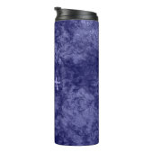 Abstracte, getextureerde, donkerpellets van marmer thermosbeker (Geroteerd rechts)