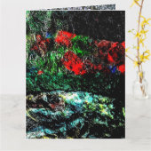 Abstracte getextureerde gevouwen Wenskaart, Textuu Kaart (Gele Bloem)