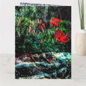 Abstracte getextureerde gevouwen Wenskaart, Textuu Kaart (Achterkant)