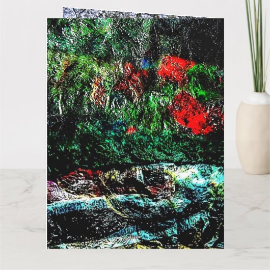 Abstracte getextureerde gevouwen Wenskaart, Textuu Kaart (Achterkant)