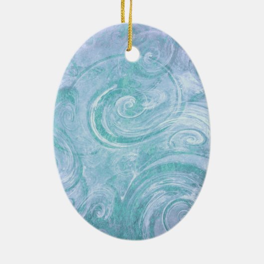 Abstracte geverfde draden keramisch ornament (Achterkant)