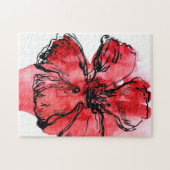 Abstracte geverfde florale achtergrond 4 legpuzzel (Horizontaal)