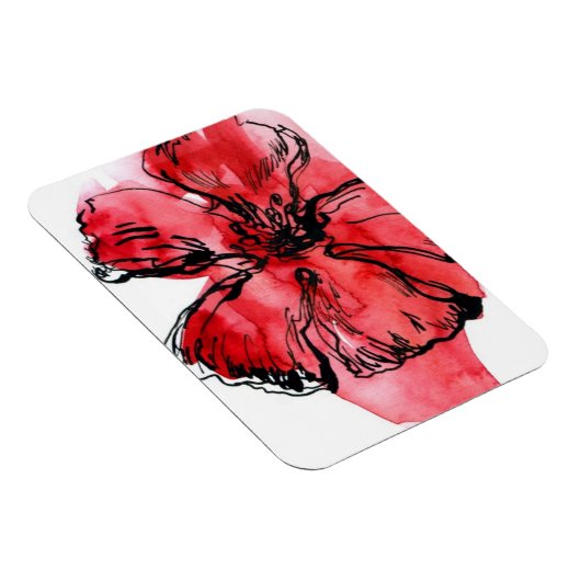 Abstracte geverfde florale achtergrond 4 magneet (Rechterzijde)