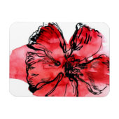 Abstracte geverfde florale achtergrond 4 magneet (Horizontaal)