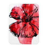 Abstracte geverfde florale achtergrond 4 magneet (Verticaal)