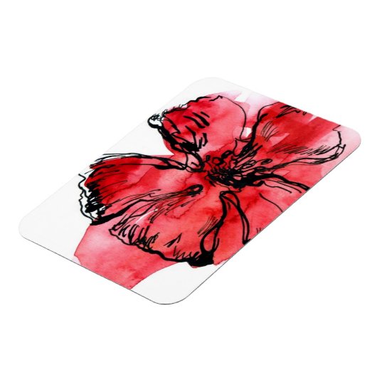 Abstracte geverfde florale achtergrond 4 magneet (Linkerzijde)