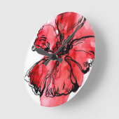 Abstracte geverfde florale achtergrond 4 ronde klok (Hoek)