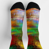 Abstracte geverfde Multicolor strepes Sokken (Top)