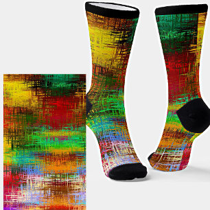 Abstracte geverfde Multicolor strepes Sokken