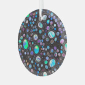 Abstracte geverfde optische stenen glas ornament (Voorkant links)