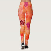 Abstracte geverfde snippers en zwemblazen leggings (Achterkant)