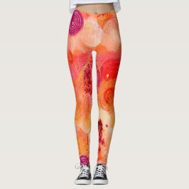 Abstracte geverfde snippers en zwemblazen leggings