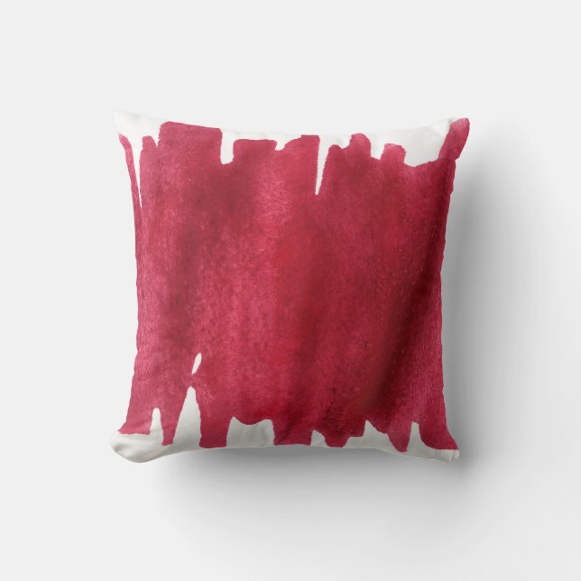 abstracte geverfde waterkleur kussen (Voorkant)