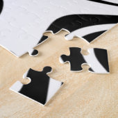 Abstracte geWarpte Lijnen - Ik hou van je - voeg J Legpuzzel (Zijkant)