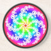 Abstracte gewas-cirkel zandsteen onderzetter (Voorkant)
