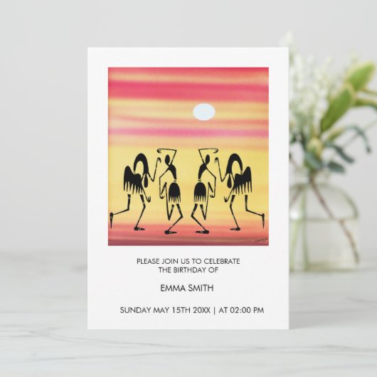 Abstracte, Geweldige Break Dance Verjaardag Kaart (Staand voorkant)