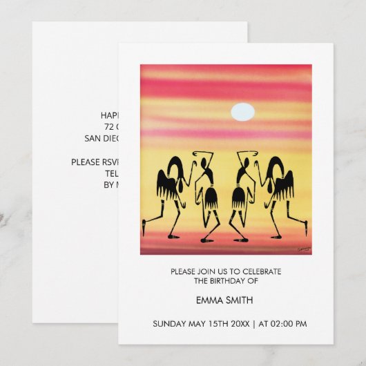 Abstracte, Geweldige Break Dance Verjaardag Kaart (Voorkant / Achterkant)