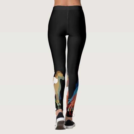 Abstracte geweldige deen leggings (Achterkant)