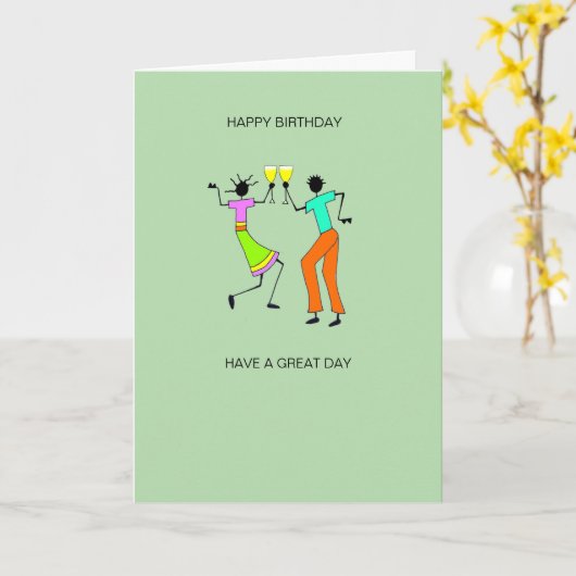 Abstracte, Geweldige verjaardagsfeest Kaart (Gele Bloem)