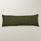 Abstracte geweven draden, Drk Green Body Pillow Lichaamskussen (Achterkant)