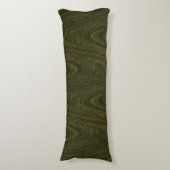 Abstracte geweven draden, Drk Green Body Pillow Lichaamskussen (Voorkant Verticaal)