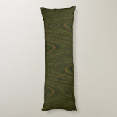 Abstracte geweven draden, Drk Green Body Pillow Lichaamskussen (Achterkant (Verticaal))