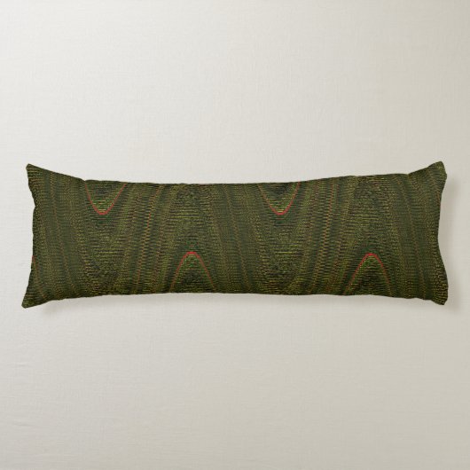 Abstracte geweven draden, Drk Green Body Pillow Lichaamskussen (Voorkant)