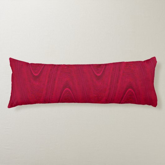 Abstracte geweven draden, Rasp.Red Body Pillow Lichaamskussen (Voorkant)