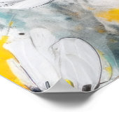 Abstracte geweven madeliefje bloemen schilderen poster (Hoek)