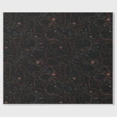 Abstracte Gezichten Botanisch Inpakpapier (Vlak)