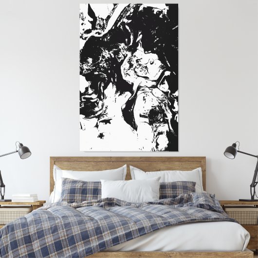 Abstracte gezichten Incidental Art Canvas Afdruk (Insitu (Slaapkamer))