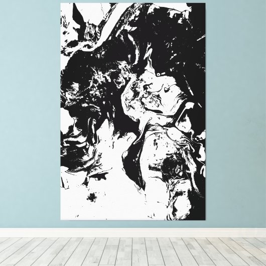 Abstracte gezichten Incidental Art Canvas Afdruk (Insitu (Houten vloer))