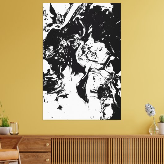 Abstracte gezichten Incidental Art Canvas Afdruk (Insitu (Woonkamer))