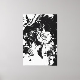 Abstracte gezichten Incidental Art Canvas Afdruk