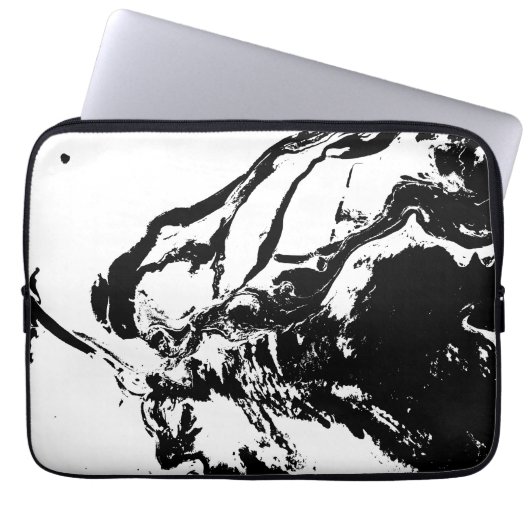 Abstracte gezichten Incidental Art Electronics Bag Laptop Sleeve (Voorkant)