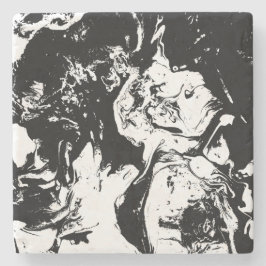 Abstracte gezichten Incidental Art Stenen Onderzetter